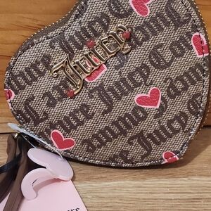 Juicy Couture Heart Zip Around Wristlet NWT